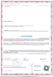 Заключение к свидетельству о государственной регистрации