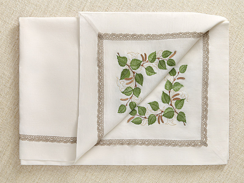 Льняная скатерть с березками "Троица" Льняная скатерть с березками "Троица"