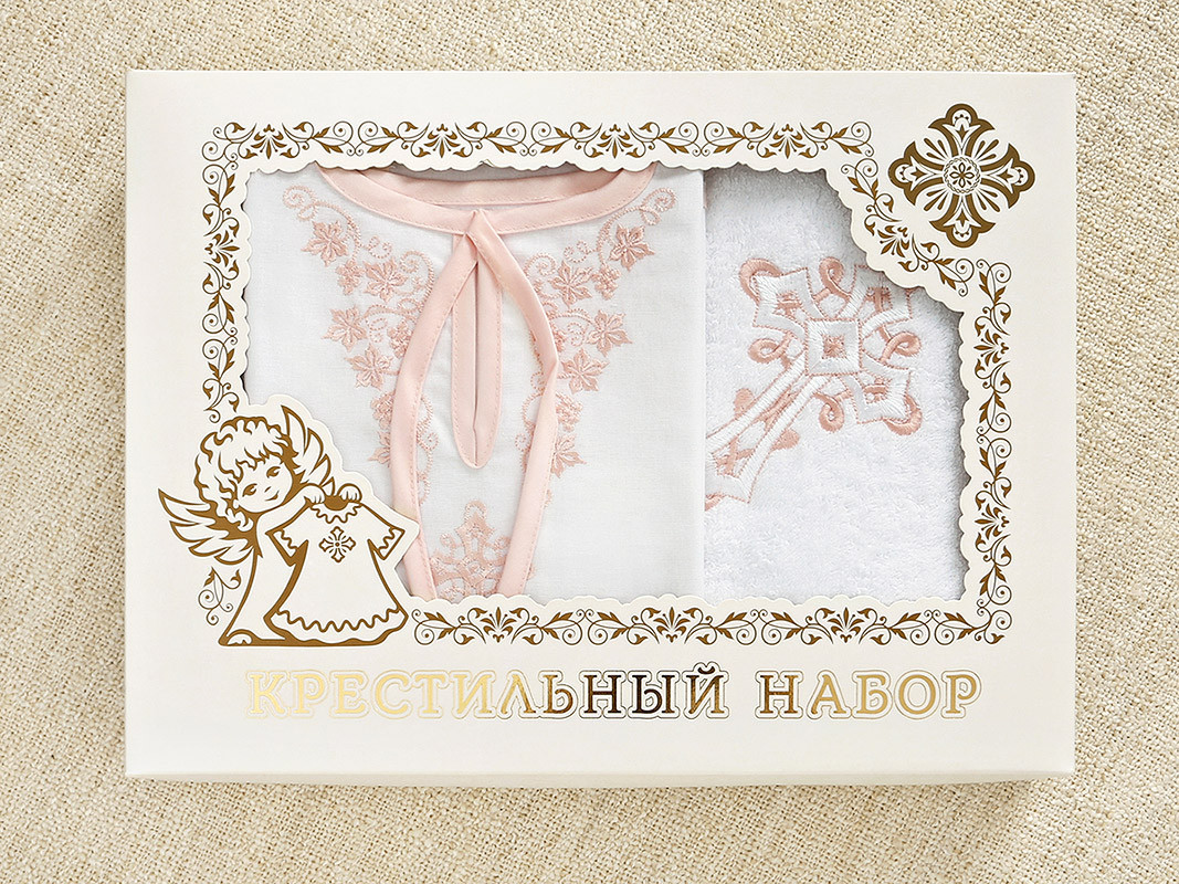 Комплект с полотенцем "Розовые листики" Комплект с полотенцем "Розовые листики"